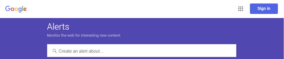 Google Alerts'in ekran görüntüsü
