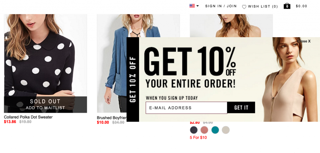 oferta personalizada senso de urgência