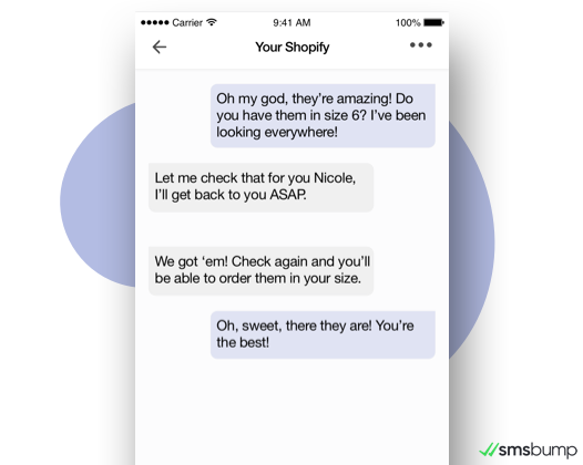 Aumenta i tassi di conversione del marketing tramite SMS con risposte rapide in Shopify