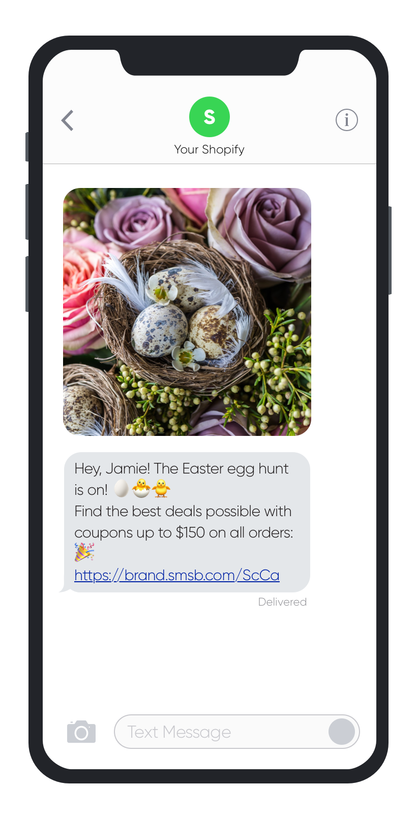 SMSBump SMS Marketing Easter 2019 活动示例
