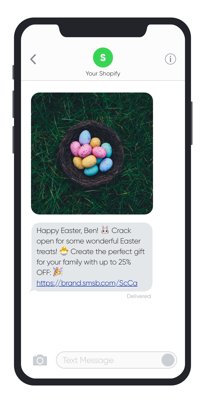 SMSBump SMS Marketing Easter 2019 活动示例