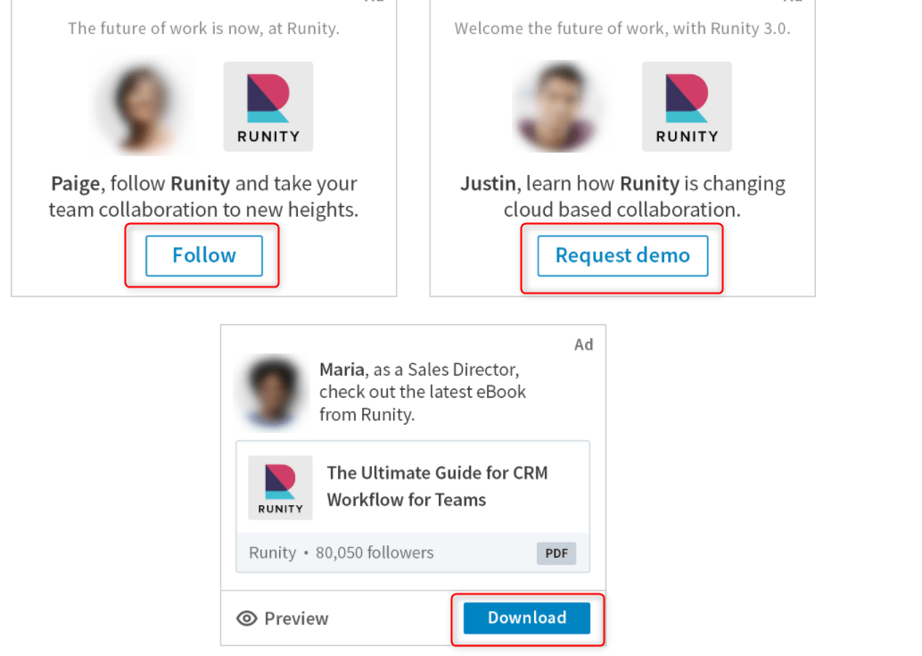 Linkedin-Anzeigenformat