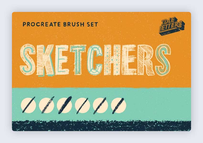 Procreate 用の 8 つのスケッチ ブラシ