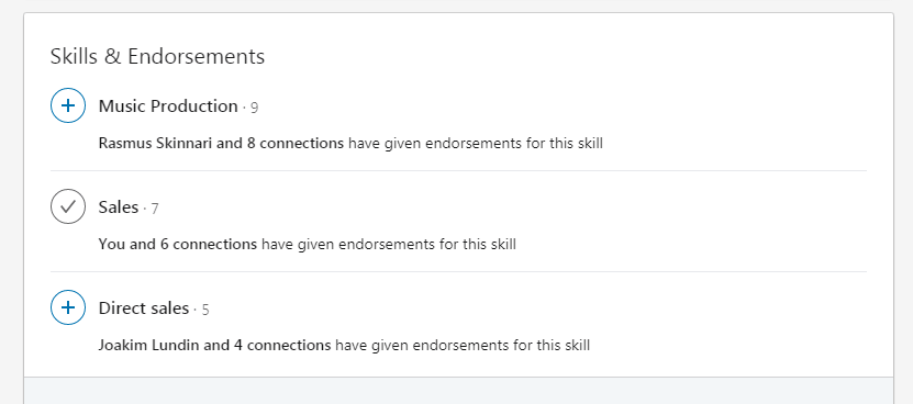 背书技能-linkedin