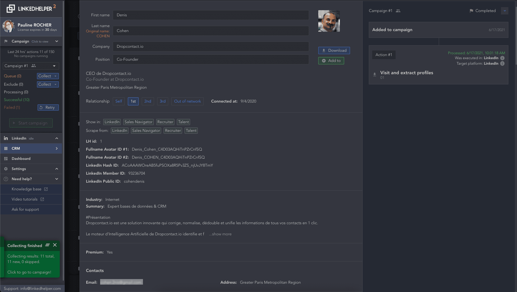 Linked-Helper2-Schnittstelle