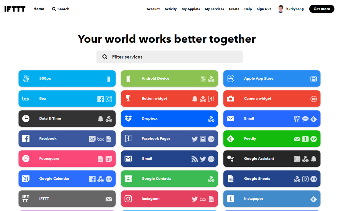ifttt-Schnittstelle