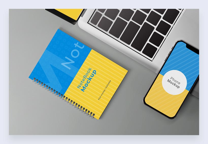 Descargar Mockups de Cuadernos de Espiral Gratis