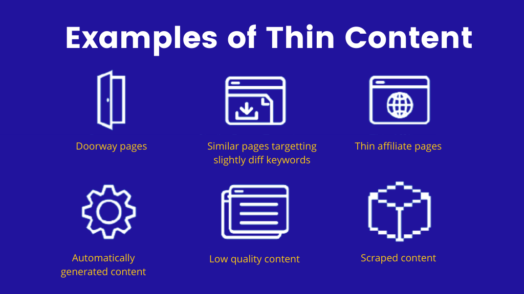 Examples of Thin Content