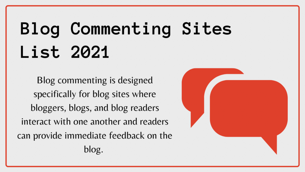 Blog Commenting Sites