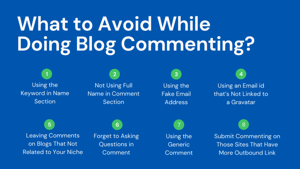 What to Avoid While Doing Blog Commenting