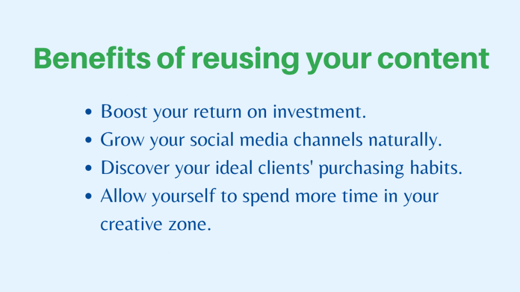 Benefits of reusing your content 