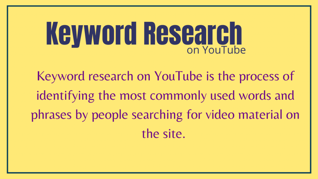 Keyword Research on YouTube