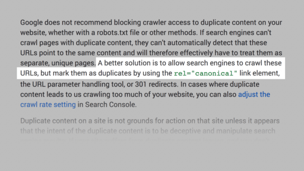 Use the Canonical Tag