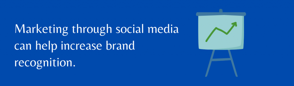 Marketing through social media can help increase brand recognition.