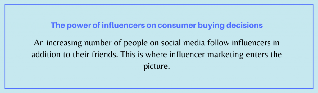 The power of influencers on consumer buying decisions