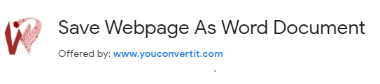 Save Webpage As Word Document