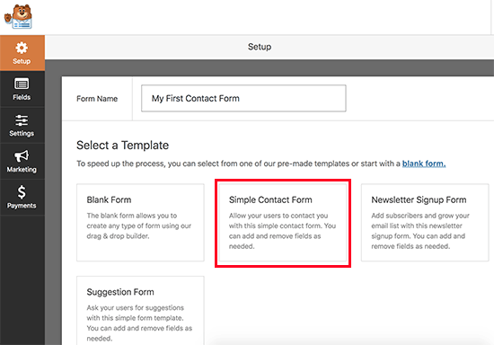 contact forms