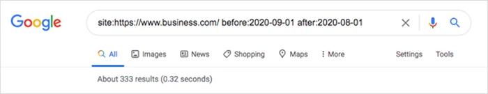 Google-Suche nach indizierten Artikeln