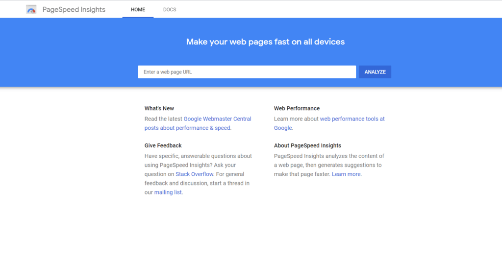 谷歌 PageSpeed Insight
