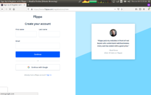 Crear cuenta Flippa