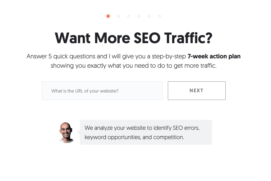 リード生成のためのクイズ - 12 Neil Patel lead generation quiz