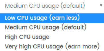 CPU 사용량