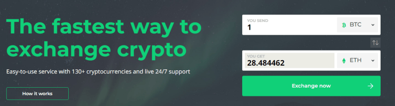 Échange de crypto avec Changelly