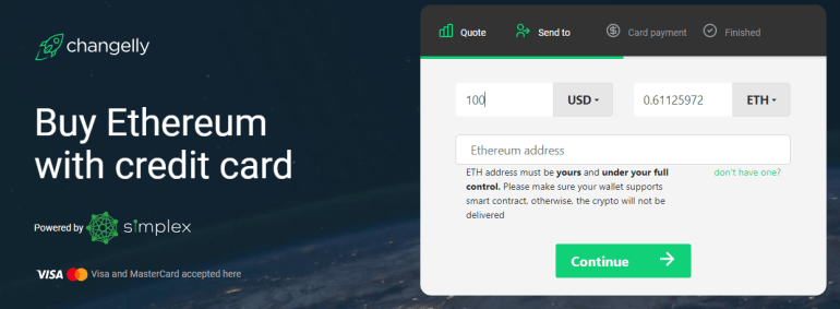 Changelly Acheter Crypto avec Carte de Crédit