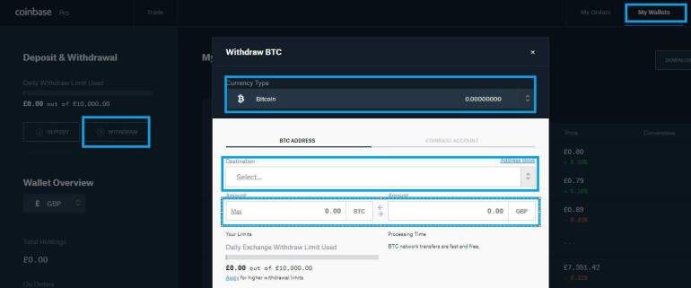 GDEX'ten Bitcoin Çekilmesi