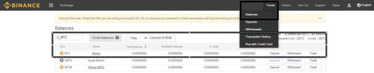 Binance ile Bitcoin dengesi