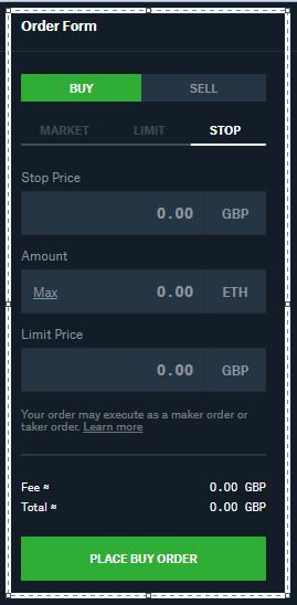 GDEX を使用したスト​​ップ リミット オーダー