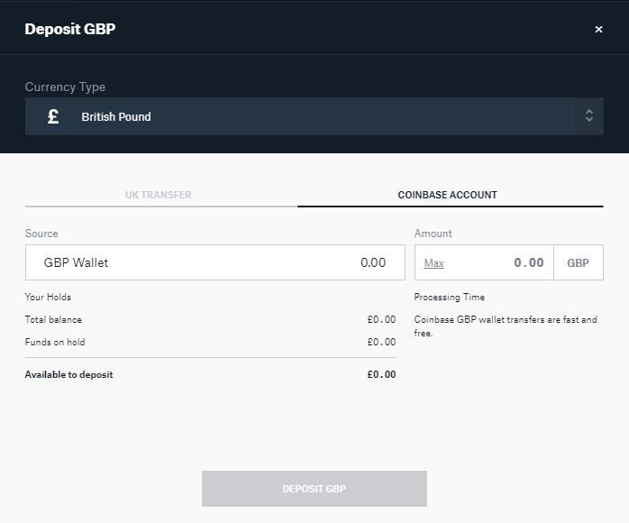 Coinbase から GDEX への転送