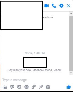 Facebook Chat Window สำหรับส่งข้อความส่วนตัว