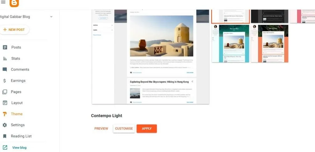 Como criar um blog no Blogspot do Google Blogger? 9 blogger-theme-change-apply