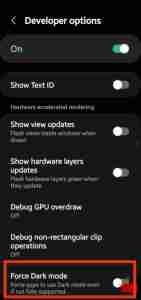 Nyalakan opsi mode gelap paksa untuk mendapatkan mode gelap di Snapchat