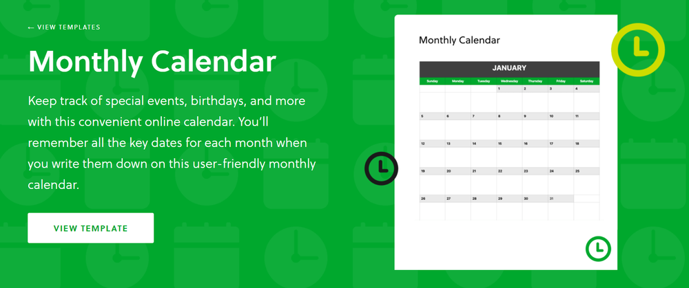 ปฏิทินรายเดือนของ Evernote