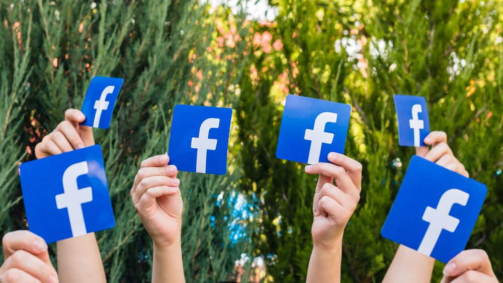 Logotipo de Facebook por multitud.