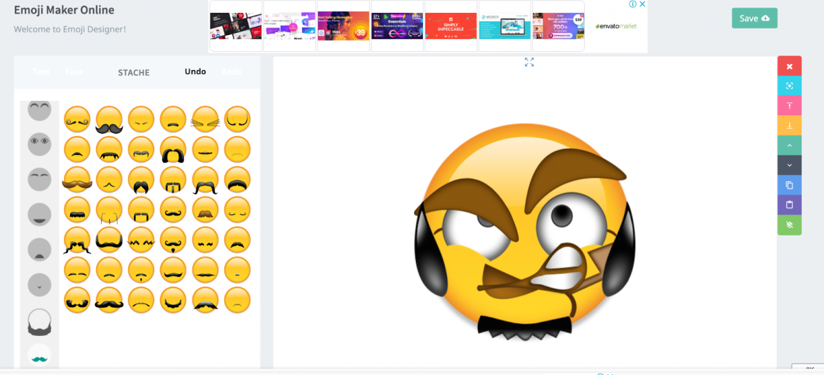 klik simpan untuk mengunduh emoji