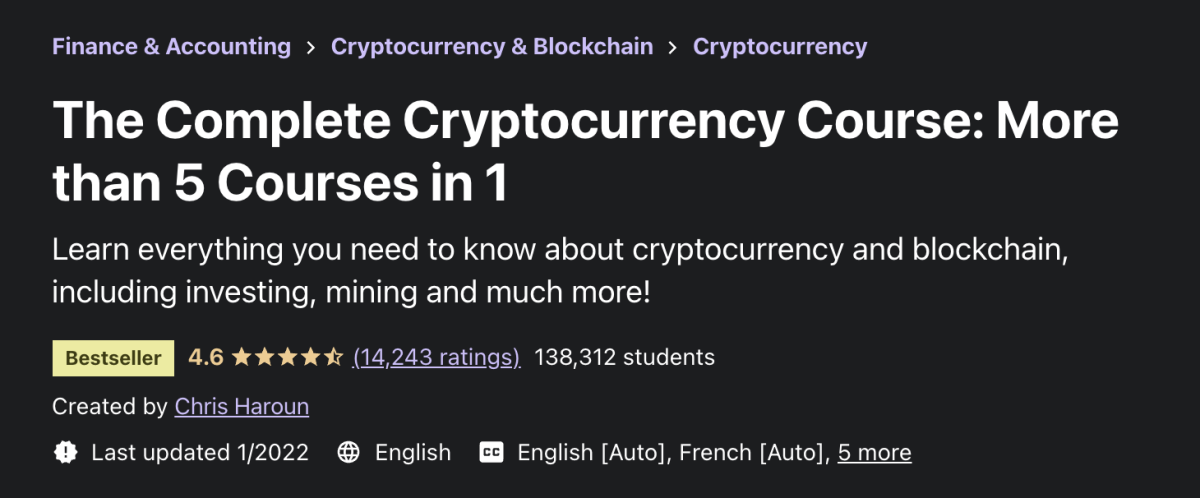 el curso completo de criptomonedas