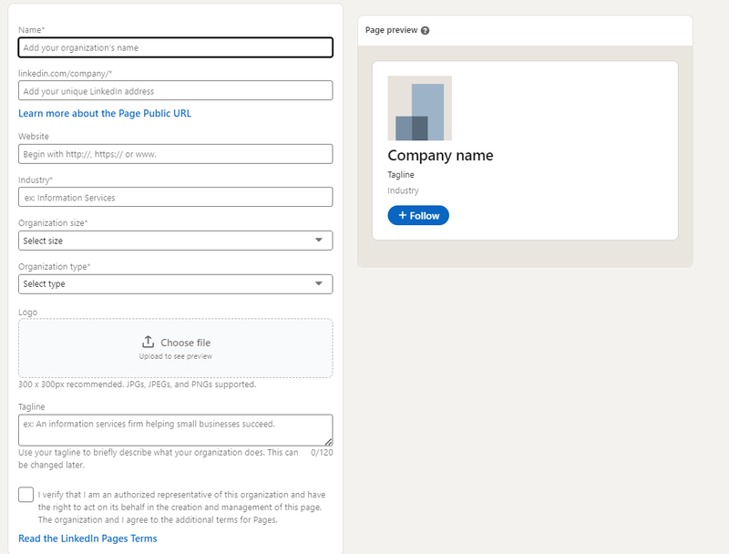 Страница компании в LinkedIn