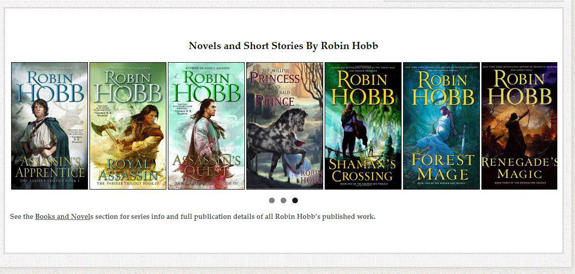 作者 Robin Hobb 使用的單頁點導航