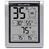 AcuRite 00613 Цифровой гигрометр и комнатный термометр Предварительно откалиброванный датчик влажности, 3 'В x 2,5' Ш x 1,3' Г, черный