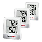 ThermoPro TP49 3 шт. Цифровой гигрометр Комнатный термометр Измеритель влажности Мини-гигрометр Термометр с монитором температуры и влажности Комнатный термометр