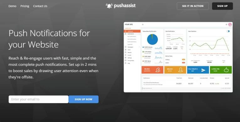Notificare push de la PushAssist pentru notificări push