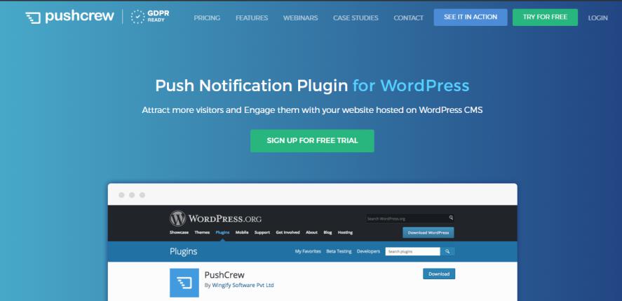 Plugin PushCrew pentru notificări push