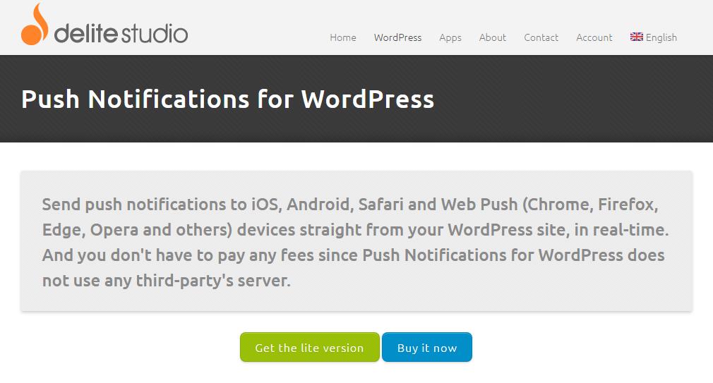 Notificare push prin pluginul Delite Studio