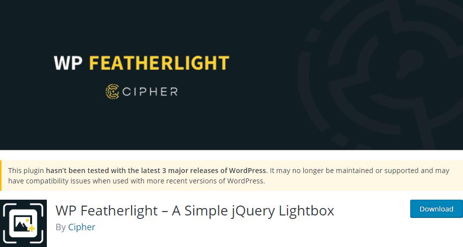 Pluginul WP Featherlight