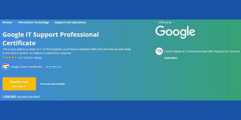 Google IT 지원 전문가 자격증 Coursera