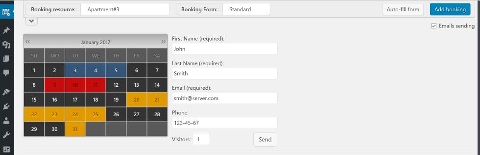 Плагин WP Booking Calendar