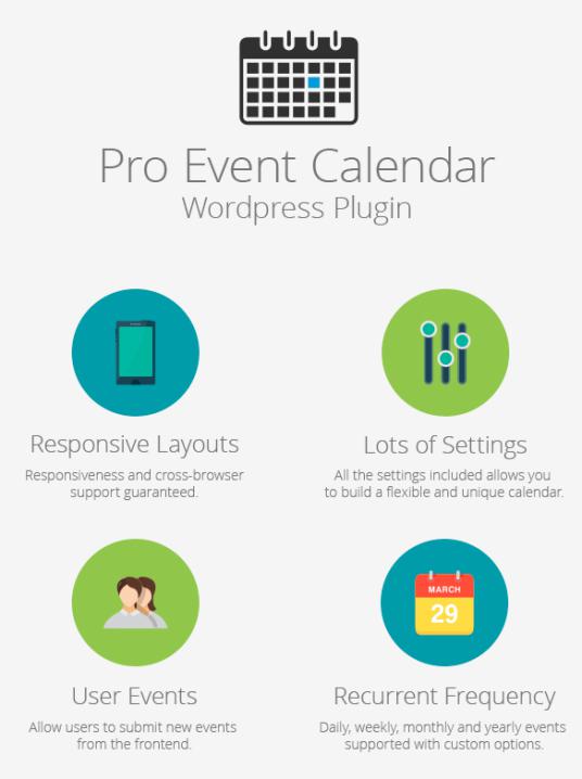 Плагин календаря событий WordPress Pro
